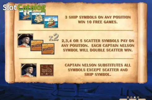 Πίνακας πληρωμών 3. Captain Nelson Deluxe Κουλοχέρης
