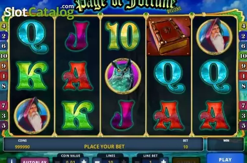 Οθόνη 1. Page of Fortune Deluxe Κουλοχέρης