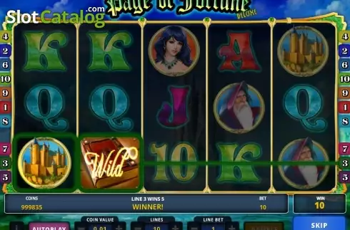 Οθόνη 3. Page of Fortune Deluxe Κουλοχέρης