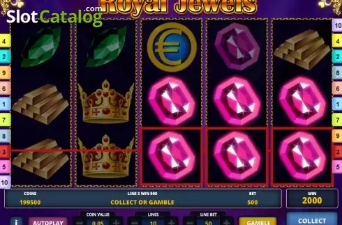 Οθόνη 1. Royal Jewels (Zeus Play) Κουλοχέρης 