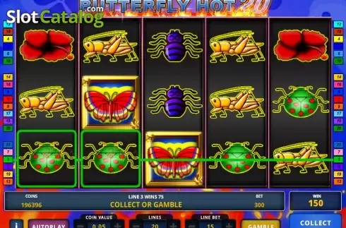 Οθόνη 4. Butterfly Hot 20 Κουλοχέρης