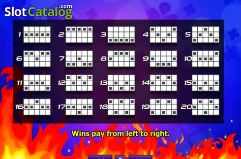 Πίνακας πληρωμών 2. Butterfly Hot 20 Κουλοχέρης