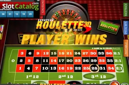 Οθόνη 4. European Roulette 3D Deluxe Κουλοχέρης 