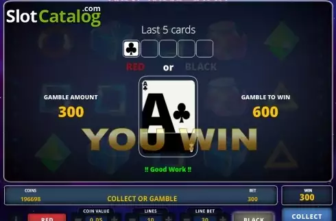 Οθόνη Gamble Win. Infinium Κουλοχέρης