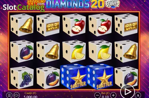 Οθόνη2. Hot Diamonds 20 Dice Κουλοχέρης