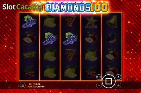 Οθόνη3. Hot Diamonds 100 Κουλοχέρης