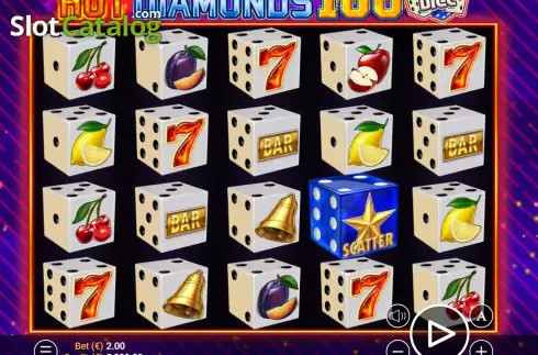 Οθόνη2. Hot Diamonds 100 Dice Κουλοχέρης