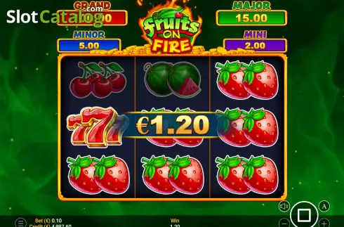 Οθόνη3. Fruits on Fire (ZeusPlay) Κουλοχέρης