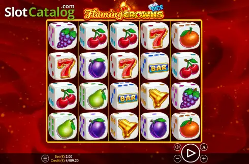 Οθόνη2. Flaming Crowns Dice Κουλοχέρης