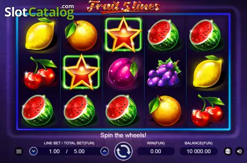 Οθόνη2. Fruit 5 Lines Κουλοχέρης