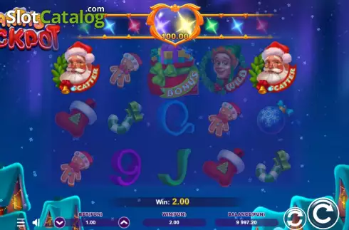 Οθόνη4. SantaS Jackpot Κουλοχέρης