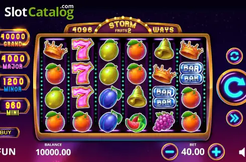 Οθόνη2. Storm Fruits 2 Κουλοχέρης