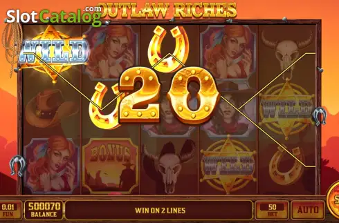 Οθόνη3. Outlaw Riches Κουλοχέρης
