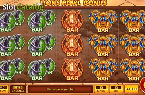 Οθόνη2. Lions Howl Bonus Κουλοχέρης