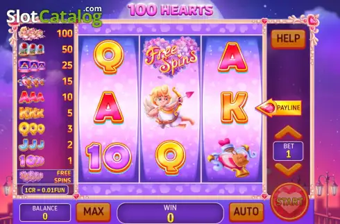 Οθόνη2. 100 Hearts (3x3) Κουλοχέρης