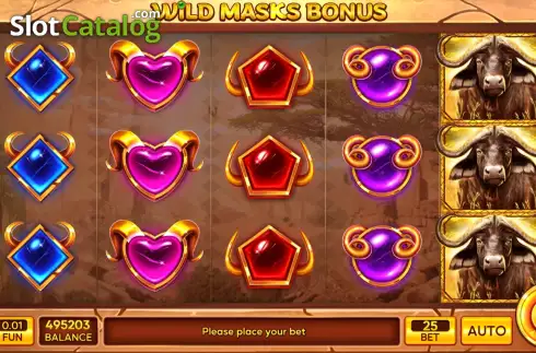 Οθόνη2. Wild Masks Bonus Κουλοχέρης