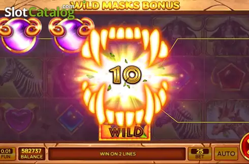 Οθόνη3. Wild Masks Bonus Κουλοχέρης