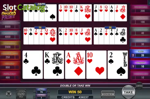 Οθόνη3. Poker 7 All Deuces Prime Κουλοχέρης
