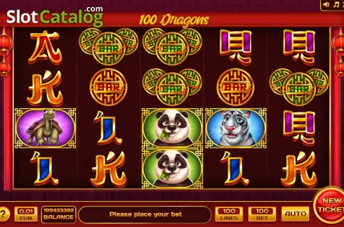 Οθόνη2. 100 Dragons - Open Tabs Κουλοχέρης