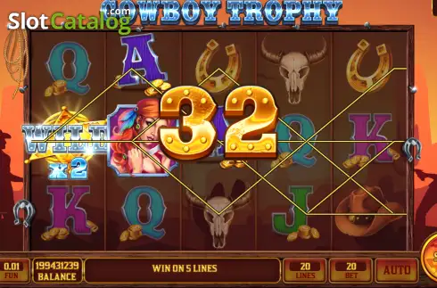 Οθόνη3. Cowboy Trophy - Open Tabs Κουλοχέρης 