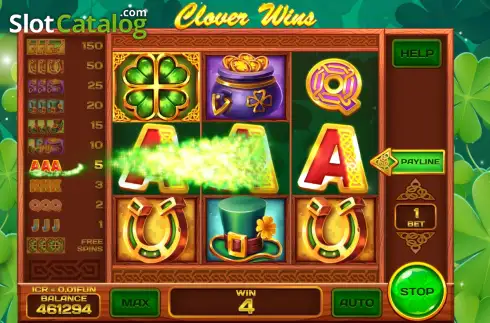 Οθόνη3. Clover Wins - Open Tabs (3x3) Κουλοχέρης 
