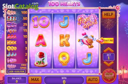 Οθόνη2. 100 Hearts - Open Tabs (3x3) Κουλοχέρης 
