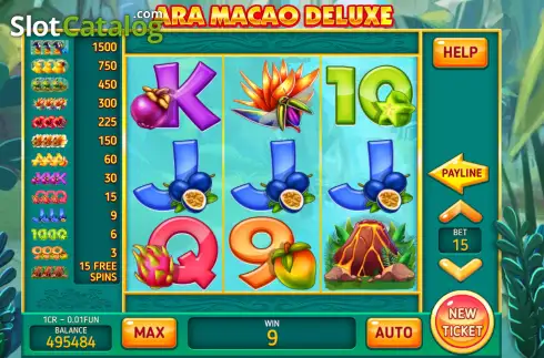 Οθόνη3. Ara Macao Deluxe - Open Tabs (3x3) Κουλοχέρης 