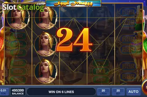 Οθόνη3. Egypt Princess - Open Tabs Κουλοχέρης 
