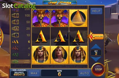 Οθόνη3. Egypt Princess - Open Tabs (3x3) Κουλοχέρης