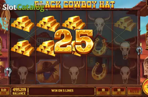 Οθόνη3. Black Cowboy Hat - Open Tabs Κουλοχέρης 