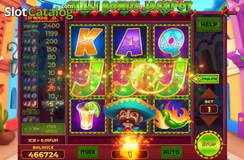 Οθόνη3. Chilli Bonus Jackpot - Open Tabs (3x3) Κουλοχέρης 