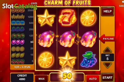 Οθόνη3. Charm of Fruits (Pull Tabs) Κουλοχέρης