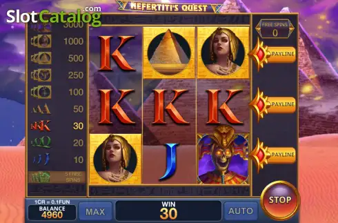 Οθόνη3. Nefertiti's Quest (Reel Respin) Κουλοχέρης
