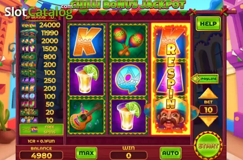 Οθόνη3. Chilli Bonus Jackpot (Reel Respin) Κουλοχέρης