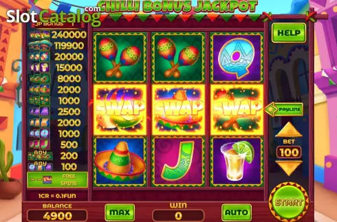 Οθόνη3. Chilli Bonus Jackpot (Swap and Win) Κουλοχέρης