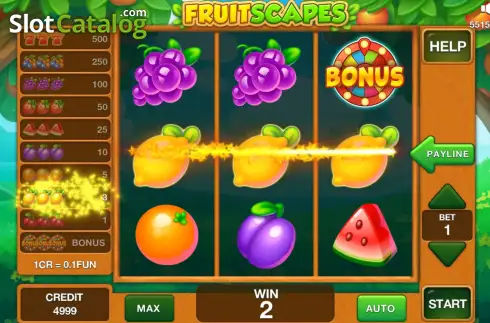Οθόνη3. Fruit Scapes (Pull tabs) Κουλοχέρης