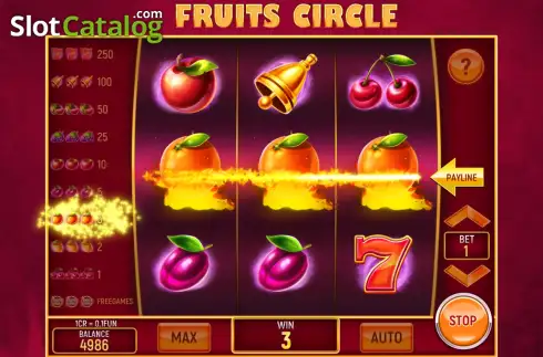 Οθόνη3. Fruits Circle (Pull Tabs) Κουλοχέρης 
