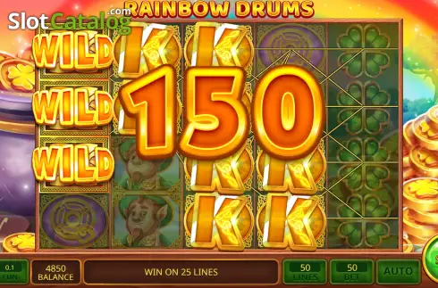 Οθόνη3. Rainbow Drums Κουλοχέρης