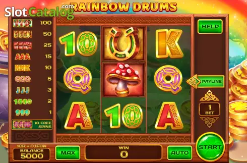Οθόνη2. Rainbow Drums (Reel Respin) Κουλοχέρης