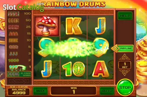 Οθόνη3. Rainbow Drums (Reel Respin) Κουλοχέρης