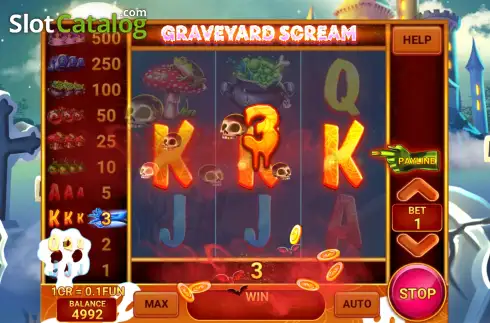 Οθόνη3. Graveyard Scream (Reel Respin) Κουλοχέρης