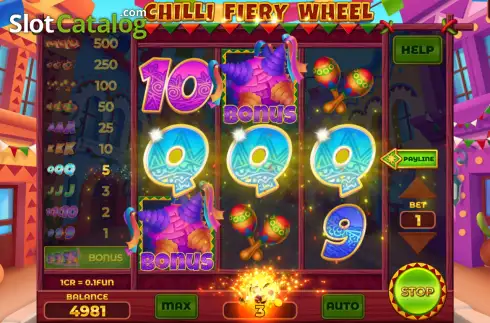 Οθόνη3. Chilli Fiery Wheel (3x3) Κουλοχέρης