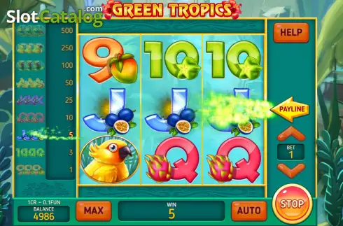 Οθόνη3. Green Tropics (Pull Tabs) Κουλοχέρης 