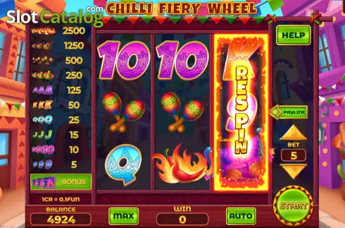 Οθόνη3. Chilli Fiery Wheel (Reel Respin) Κουλοχέρης 
