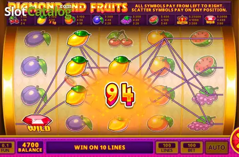 Οθόνη3. Diamond and Fruits Κουλοχέρης