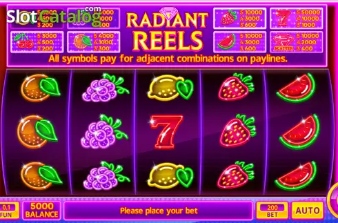 Οθόνη2. Radiant Reels Κουλοχέρης