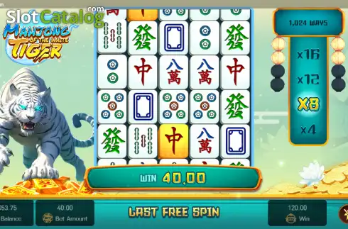 Οθόνη4. Mahjong of the White Tiger Κουλοχέρης 