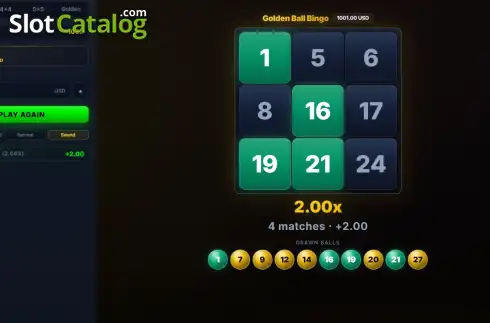 Οθόνη2. Golden Ball Bingo Κουλοχέρης