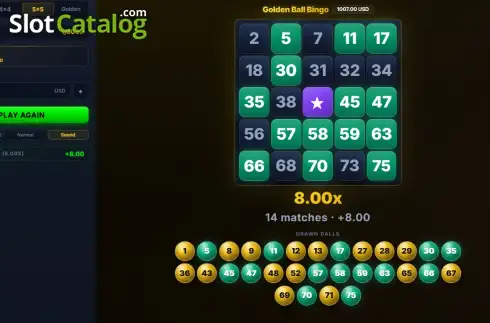 Οθόνη3. Golden Ball Bingo Κουλοχέρης