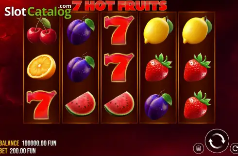 Οθόνη2. 7 Hot Fruits - 5 Lines Κουλοχέρης